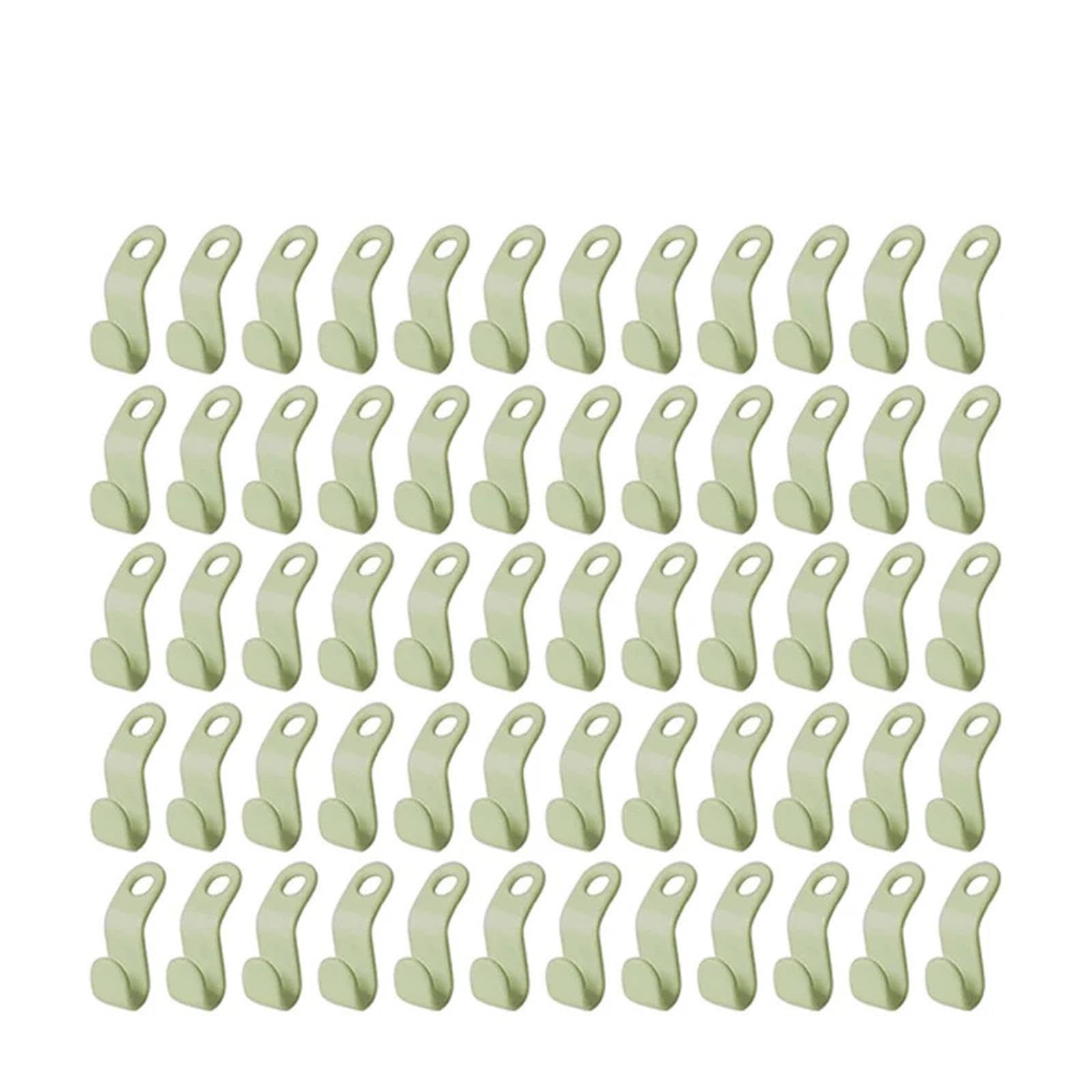 10/30/60 Stück Mini-Kleiderbügel for Schrank-Verbindungshaken, kaskadierende Kunststoff-Garderobe, Mantel-Organizer, Rack-Halter, platzsparend(Green-60Pc)