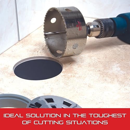 Miniatura 70 de Starrett Sierra de agujero de grano de diamante, ideal para perforar agujeros de diámetro pequeño, diámetro de 4-1/8 pulgadas, profundidad de corte