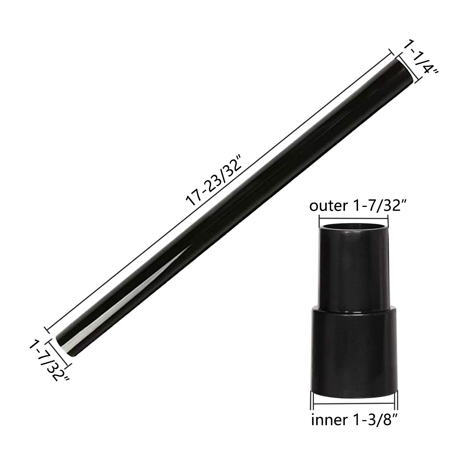 Vacuum Cleaner Extension Wand Kit - 45cm Long, 1-1/4" Size, With Adapter For High Reach Cleaning - View #9