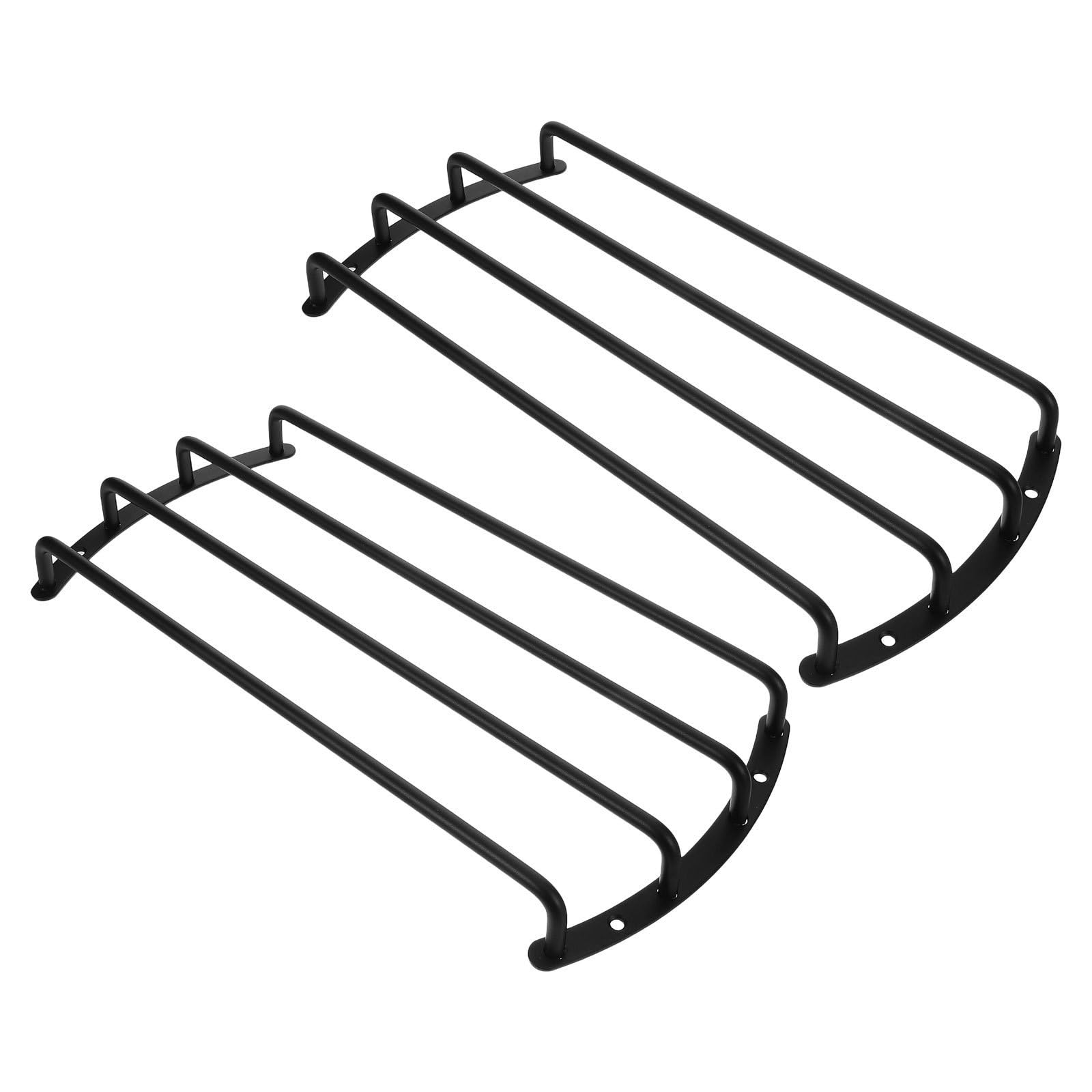 2 Szt. Szt Metalowe Osłony Głośników Samochodowych z Poziomymi Prętami Ochronne Subwoofer Wytrzymałe Zabezpieczenie Audio Do Pojazdów z Łatwym Montażem i Odpornością Korozję