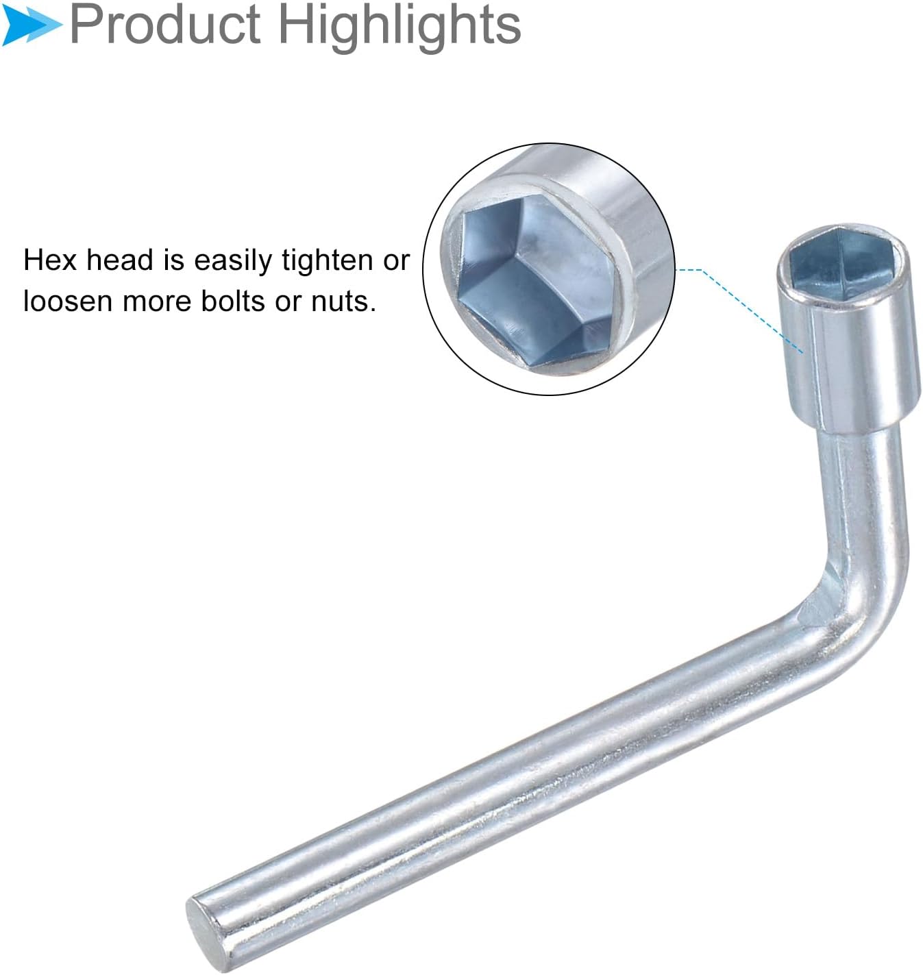 Metric L Shaped Angled Hex Socket Wrench, | 10mm 13mm | Single-Head Elbow 6 Point Hex Wrench - (Applications: for Mechanic Repair Tool), 2-Pieces