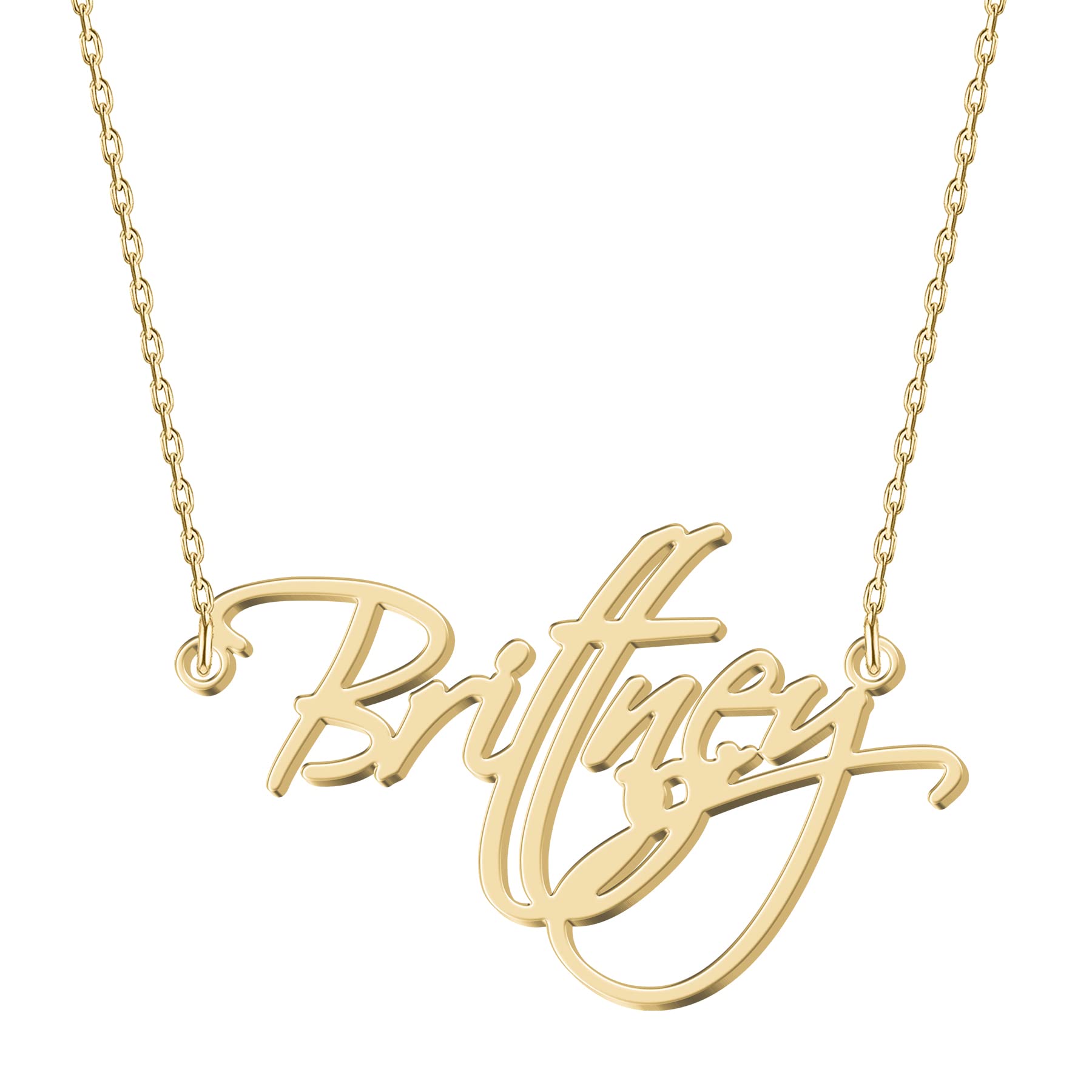 UMAGICBOX Personalized Name Necklace - Choose from 14 Font Styles - Customizable 18K Gold-Plated Pendant - Ideal Gifts for Birthdays, Mother's Day, and Christmas - Women, Girls, Teens, and Daughters