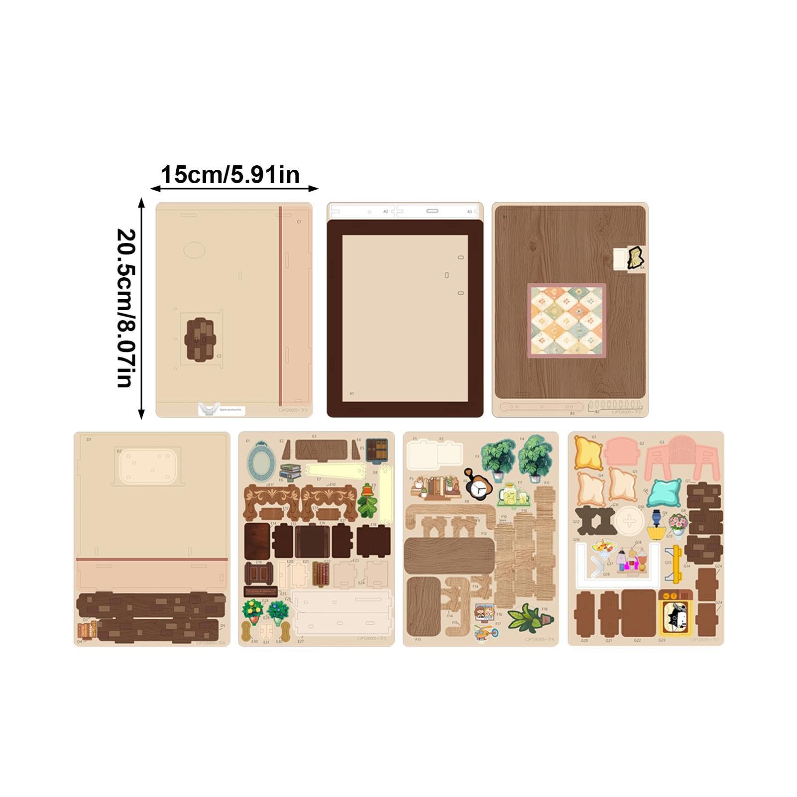 Puzzle da costruzione 3D in legno, esperienza coinvolgente per rilassarsi in famiglia, puzzle 3D in miniatura per bambini, adolescenti, ragazze e ragazzi