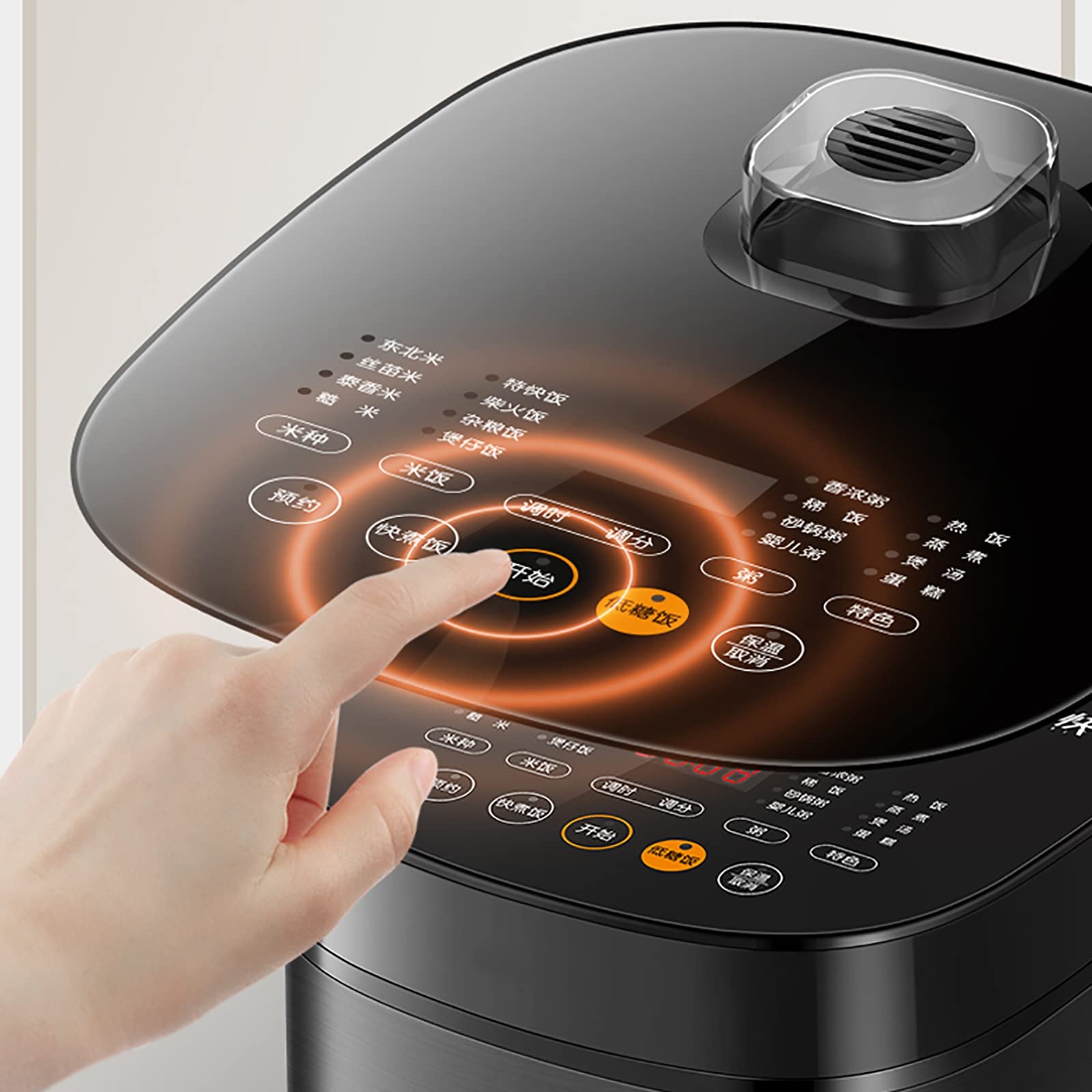 Cuociriso a Basso Contenuto di Zucchero (4L) Multifunzione per Uso Domestico Zuppa di Riso Separata Addensare Rivestimento Antiaderente per 2-6 Persone 220-240V