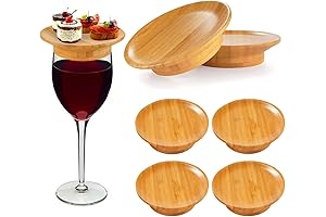 Wine Glass Charcuterie Toppers - Dual Function Coasters and Wine Glass Charcuterie Boards