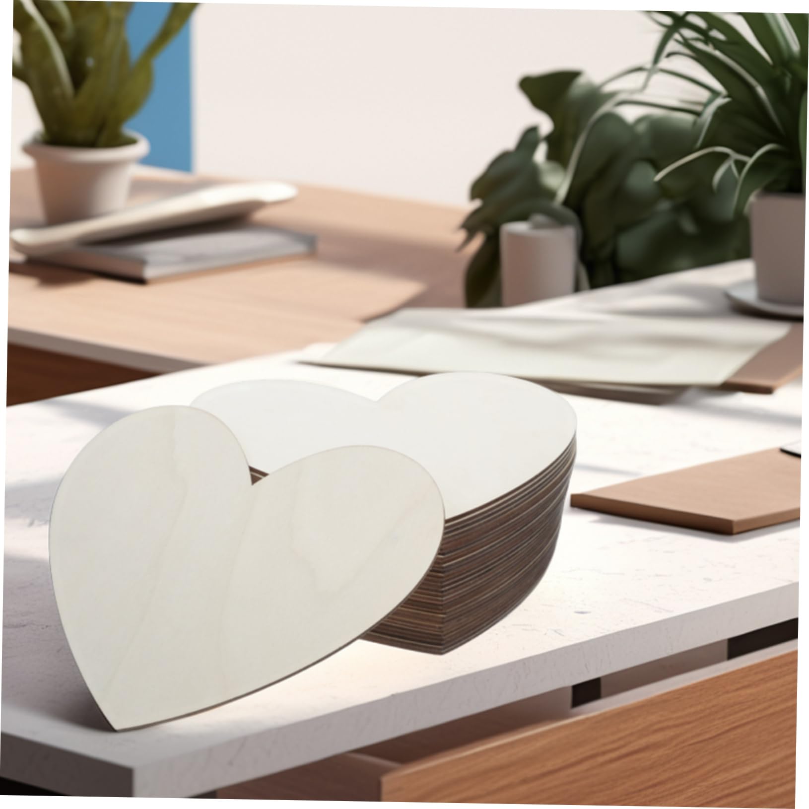 SHINEOFI 30 Stück Teiliges Große Holzherz Scheiben Unlackierte Holzherzen zum Basteln Stabile Diy Holzcutouts für Kreative Dekorationen für Valentinstag Hochzeit und Heimdeko