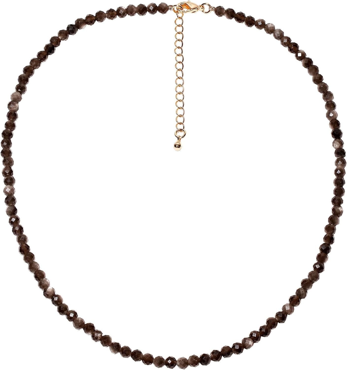 Simple Faceted Beads Necklace Boho 3-4mm Energy Crystals Choker Necklaces for Women Trendy Handmade Jewelry