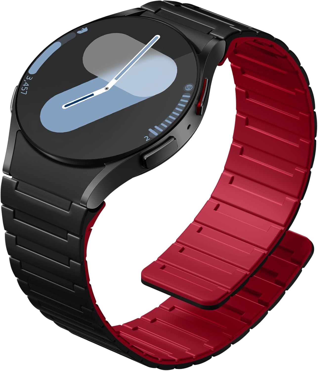 SNBLK Magnetic Band Compatible with Samsung Galaxy Watch 7 Band 6 5 4 Active 2 FE 40mm 44mm/5 Pro 45mm/6 4 Classic/Watch 3, No Gap 20mm Magnet Silicone Sport Strap for Samsung Watch Bands Men Women