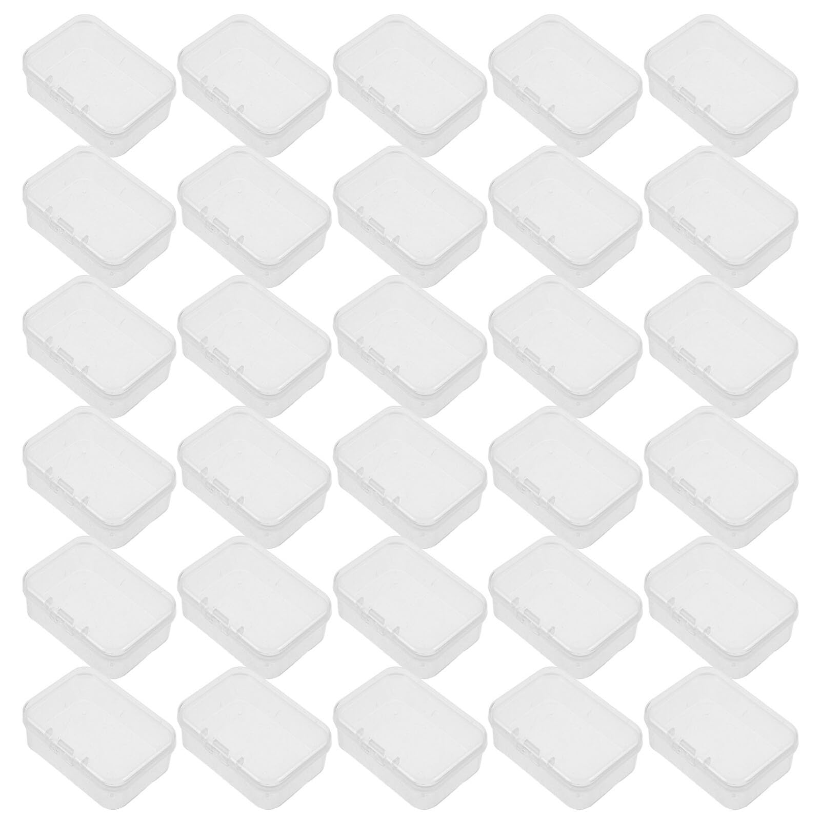 Boîtes de rangement rectangulaires en plastique transparent avec couvercle par 100