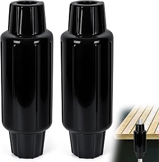 Dock Bumpers for Poles 2 Pack, Dock Post Bumpers 2" Diameter, Dock Bumpers for Docking Dock Pole Bumpers for Post Slip-on Vertical Protection Soft UV-Resistant Marine Grade Vinyl Black/White/Blue/Grey
