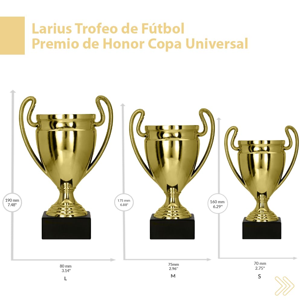 Larius Trofeo de premio de honor universal con/sin texto