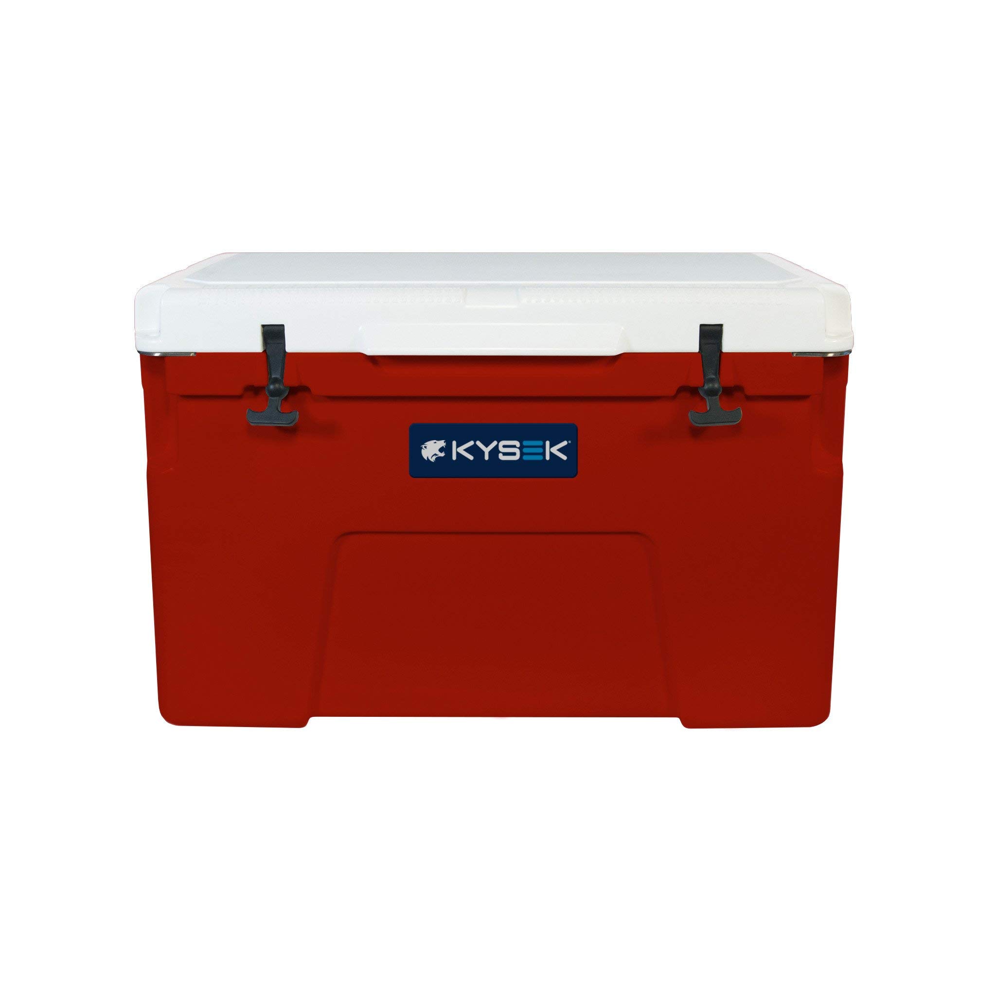 KYSEK ECSECRW075L02 The Ultimate Ice Chest Extreme Cold Cooler, White/Red, 75L