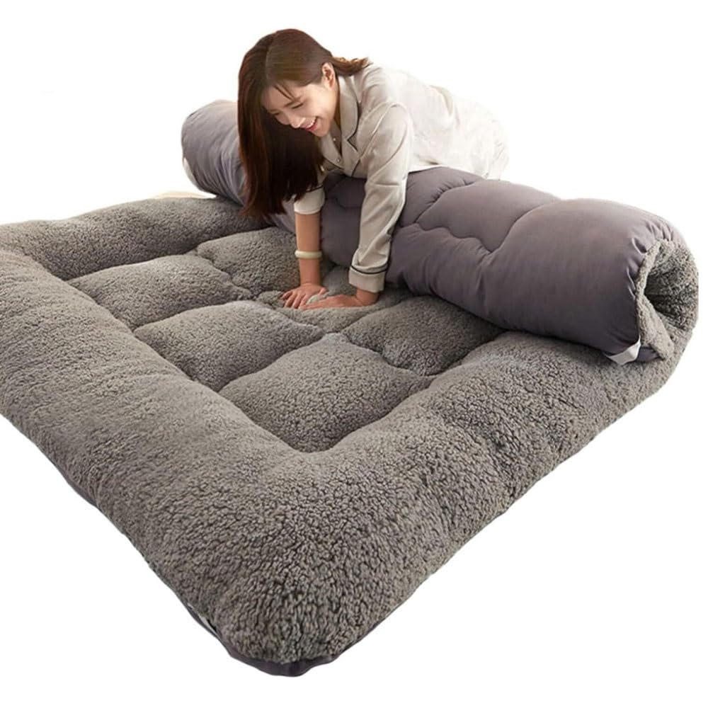 Matelas Futon Épaissir Futon Matelas De Sol Matelas Pliable Doux Portable Double Simple Futons Japonais, Tapis Tatami Japonais Pliable Matelas Queen(60 * 200cm)