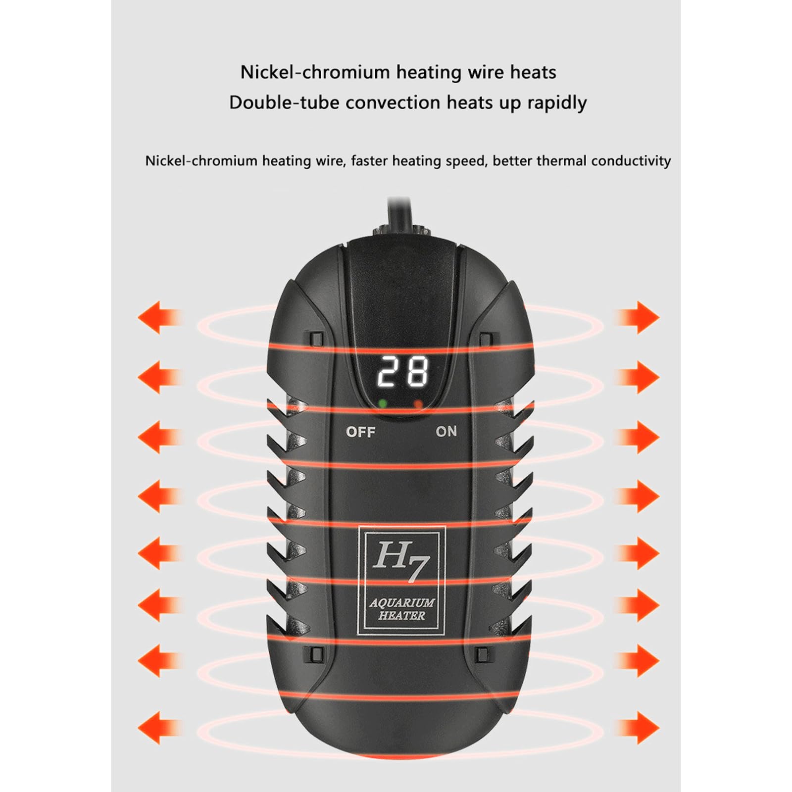 Varilla calefactora para pecera, minicalentador termostático automático de bajo Nivel de Agua a Prueba de explosiones, 100W (300W)