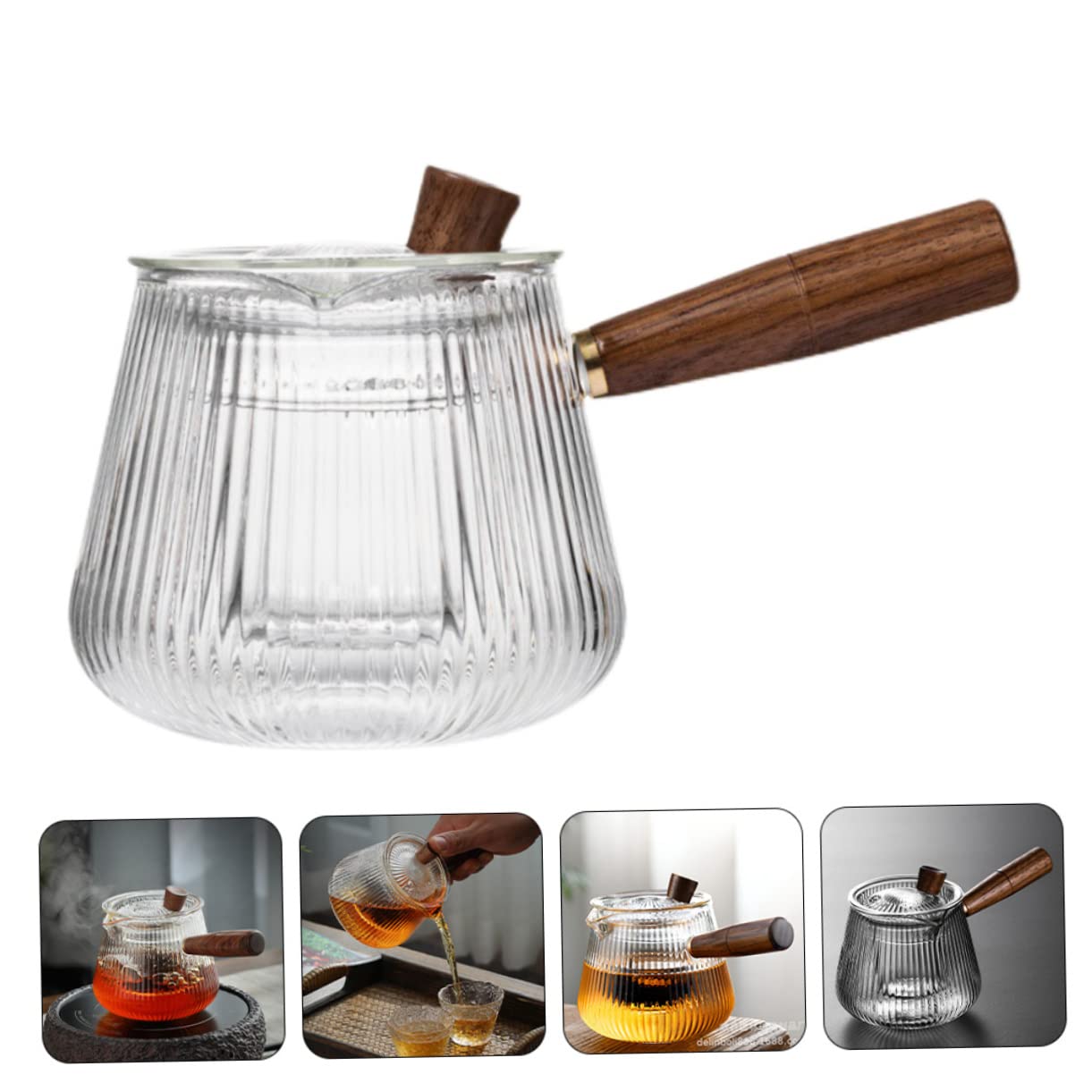Coperchio In Vetro Per Teiera - Diametro 7 Cm, In Vetro Borosilicato, Trasparente E Resistente