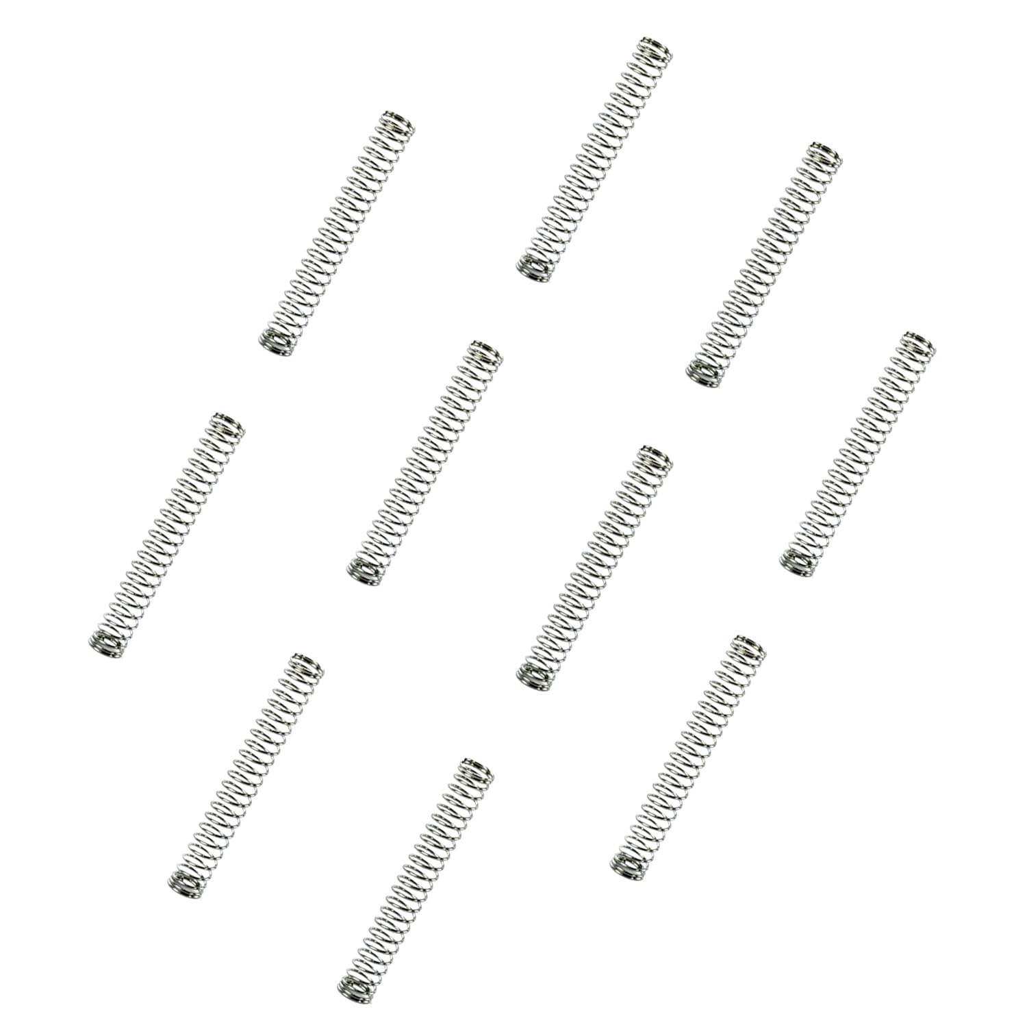 BOROLA 10PCS 25N Compression Springs, Stainless Steel Wire Dia 0.5mm, OD 3mm, 25mm Free Length, 8mm Compressed Length, Small Coil Springs for DIY Tools, Toys, Electronics, Repairs
