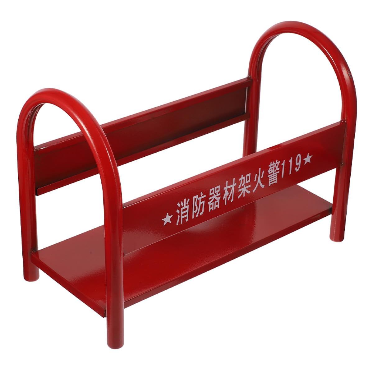 Anneome Soporte para Extintores de Polvo 2-4 Kg Base Metálica Reforzada Roja para Suelo Organizador y Soporte Doble para Extintores Adecuado para Almacenamiento Seguro y Uso