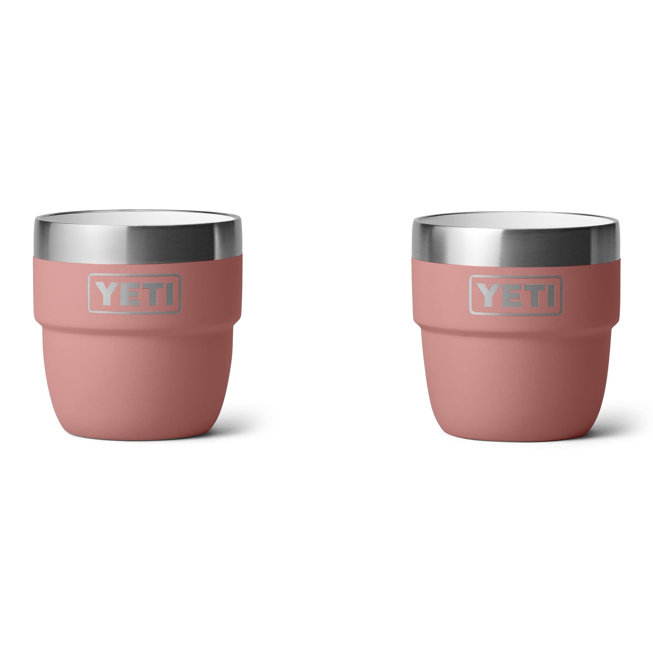 YETI Rambler Espresso Cup, Vacuum Insulated Stainless Steel Stackable Cup, Sandstone Pink, 2 Pack 4 oz (118 ml)
