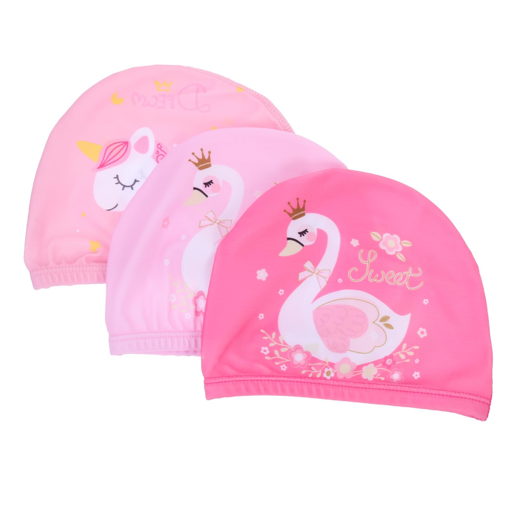 POPETPOP Gorro De Natación Sombrero De Sombrero De Natación Gorro De Baño Mujer Pelo Largo Cubre Orejas para Nadar Gorros De Ducha para Gorras Rosa Poliéster