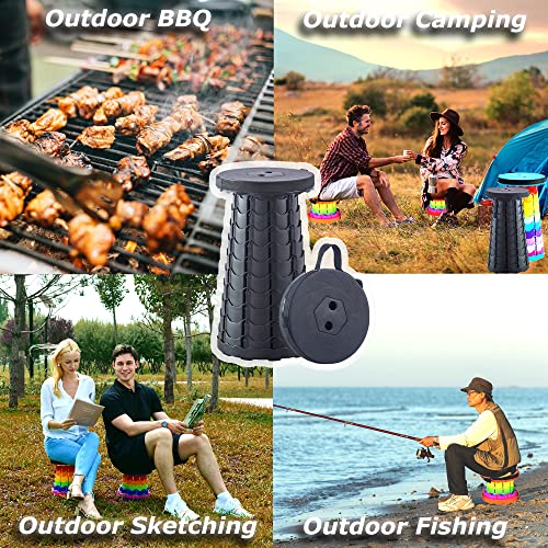 Vssolo Upgraded Portable Folding Stool, Camping Retractable Seat For Adults Outdoor, Travel, Barbecue, Fishing, Waiting In Line Lightweight Chair 2023 Second Generation #TOP4
