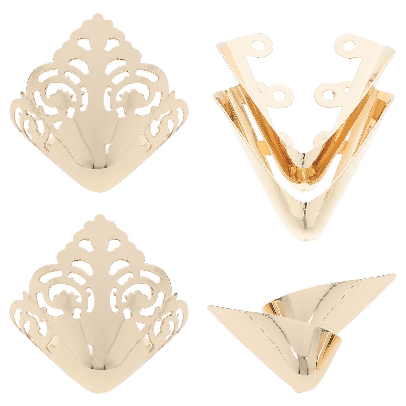 3 Pares de Protectores para Zapatos de Mujer Puntera Metálica Dorada, Diseño Elegante y Protección Antipatadas para Tacones Altos y Zapatos de Vestir
