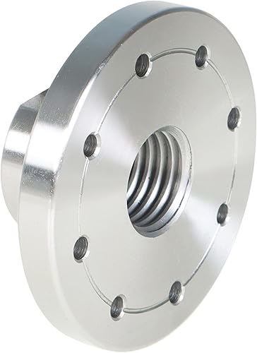Miniatura 7 de kimllier Placa frontal de torno de acero de 3 pulgadas para torno de madera, apta para husillo de 1 pulgada x 8TPI sin tornillo