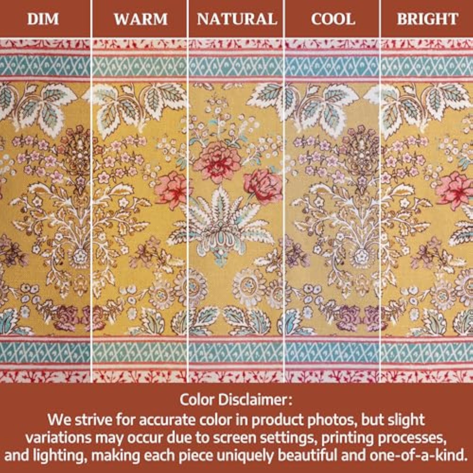 Reusable 100% Cotton Placemats Set of 4
