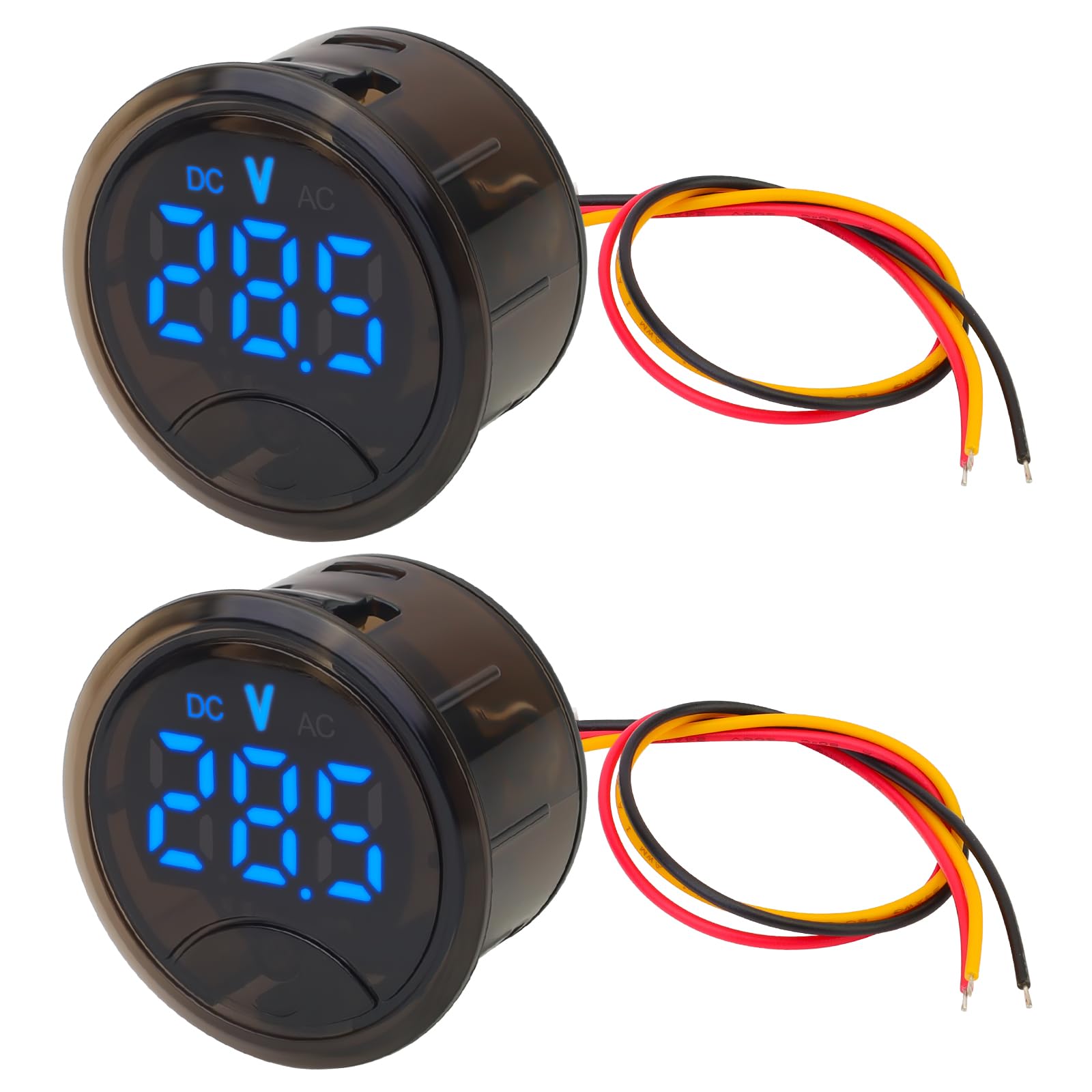 Voltmètre Digital DC 5V-120V - Affichage LED Vert 0,56" - Pour Voiture, Moto, Bateau - Installation Facile 2 Fils