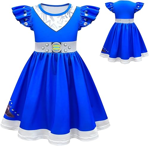 Zombies Alien Girls Blue Dress for Girls