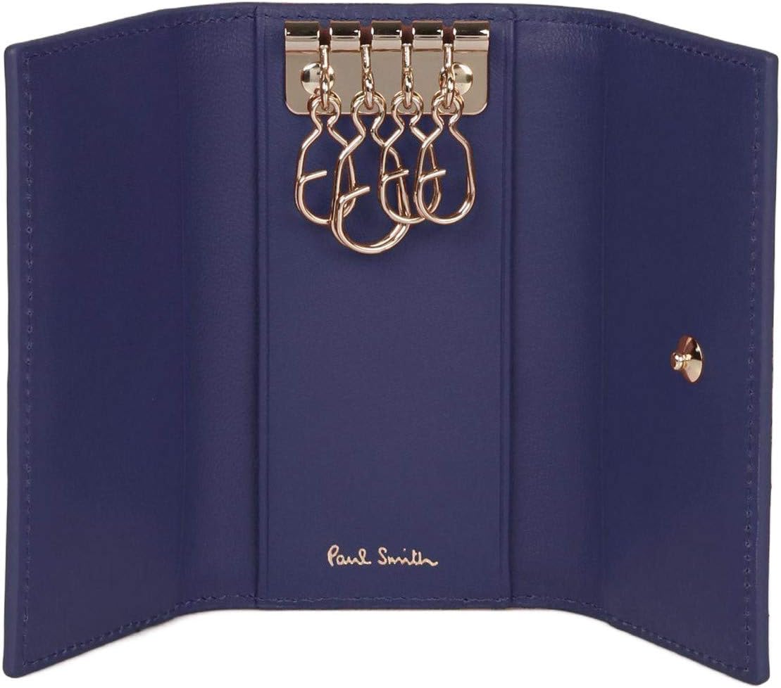 ポールスミス] 名入れ可 ストライプインセット 4連 キーケース