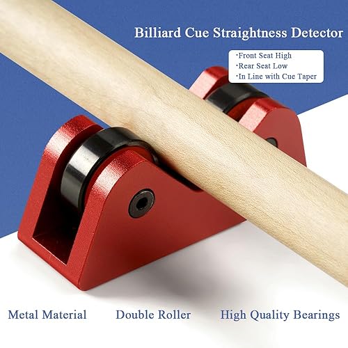 Miniatura 6 de Billiard Cue Straightness Checker, Pool Cue Lathe Equipment, Pool Billiards Cue Roller Straightening Tester Checker Roller Inspect Tool