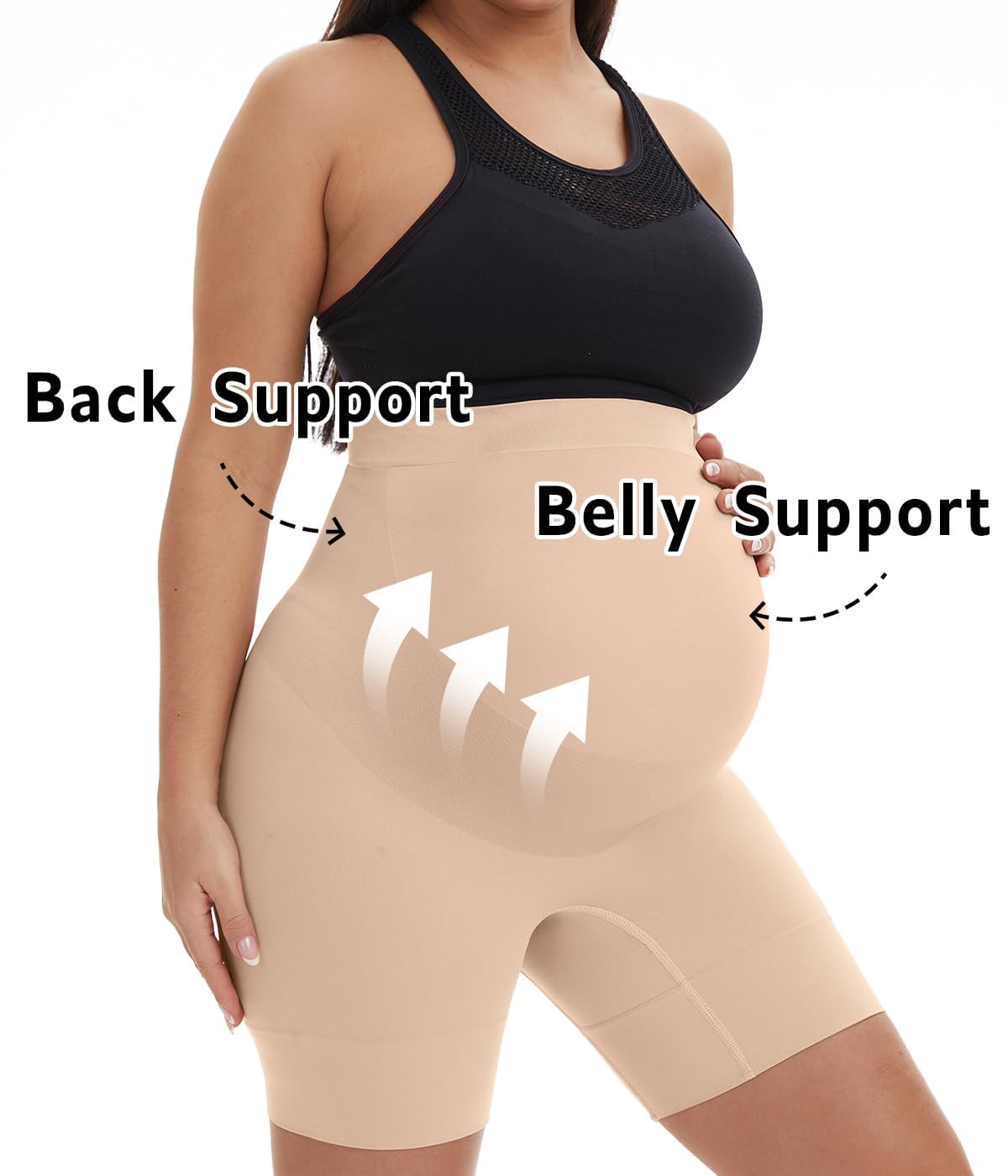 Pantalones cortos de maternidad de 15 cm, para embarazo, yoga, entrenamiento, ropa deportiva para mujer, suaves como la mantequilla — view 6