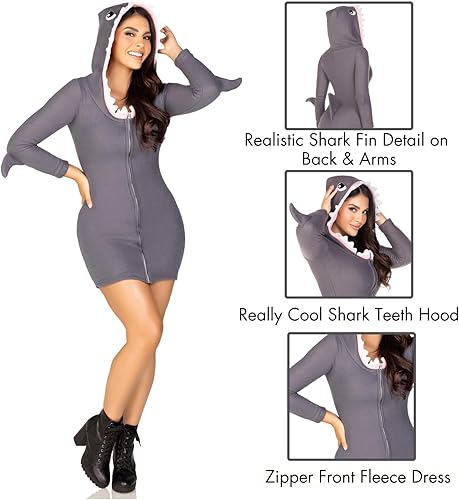 Miniatura 5 de Leg Avenue Disfraz de tiburón polar acogedor para mujer Beige