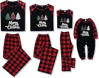 Amissz Christmas Matching Family Pyjamas Outfit Set Sleepwea