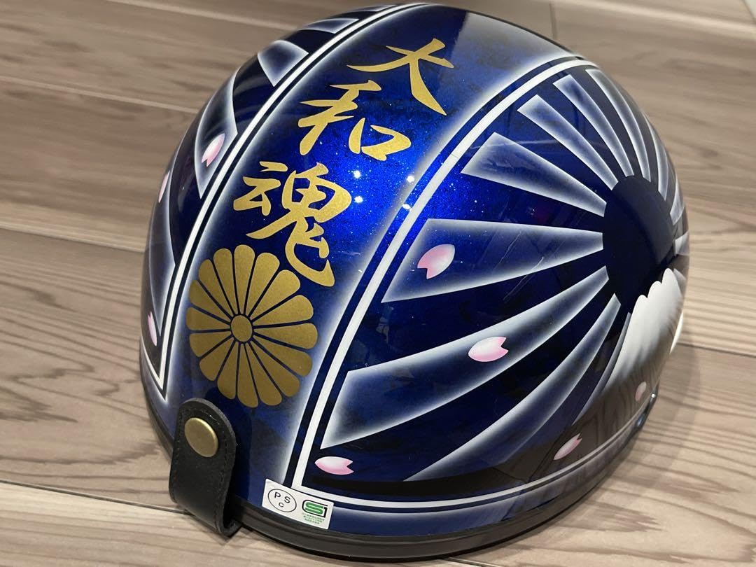 Amazon.co.jp: ラップ塗装 富士日章 コルク半 ヘルメット 旧車會 暴走 