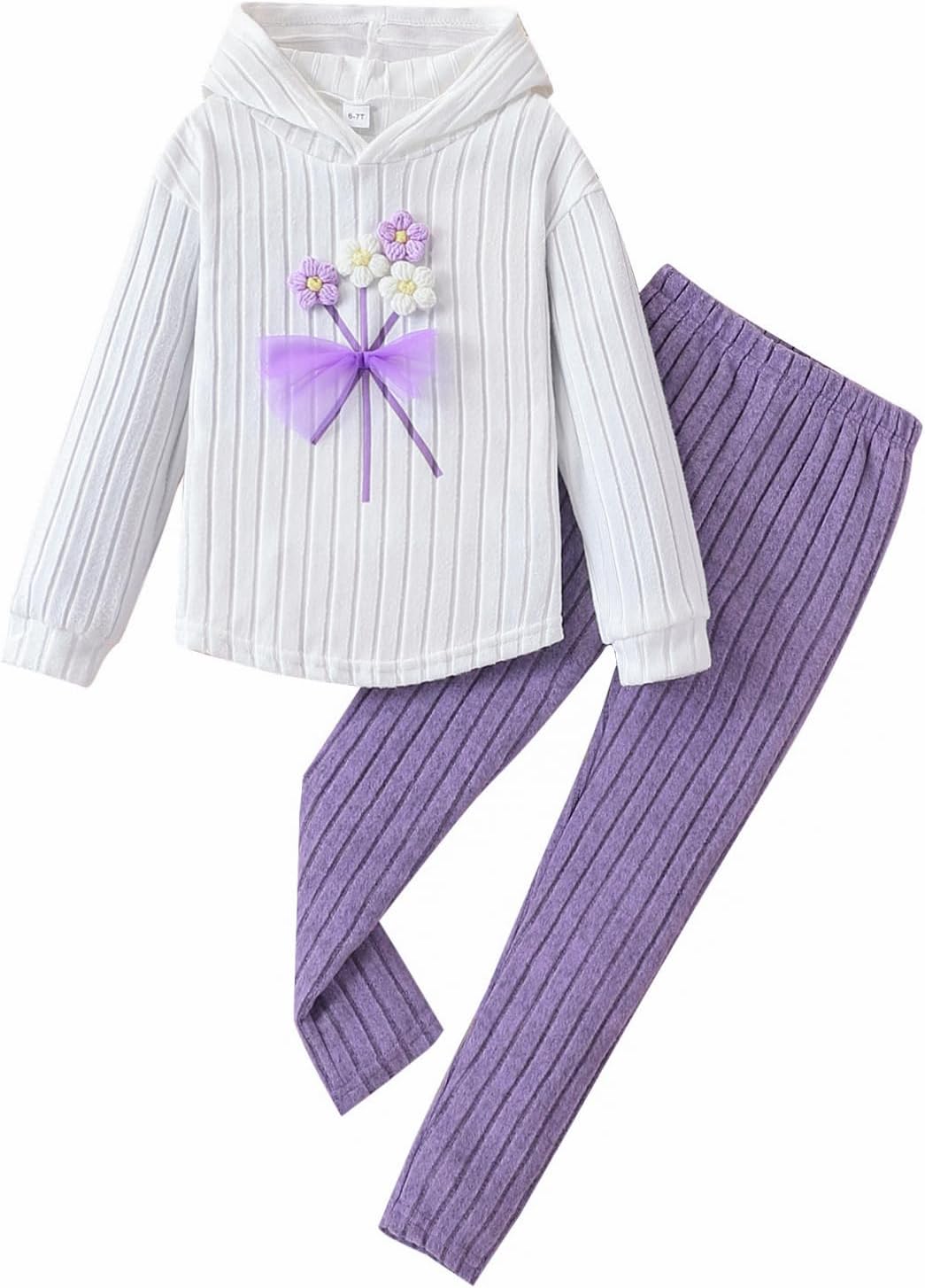 Girls Clothes Toddler Girl Outfits 2Pcs Hoodie Pullover Sweatshirt + Leggings Winter Spring Set, Size 4-12 Years