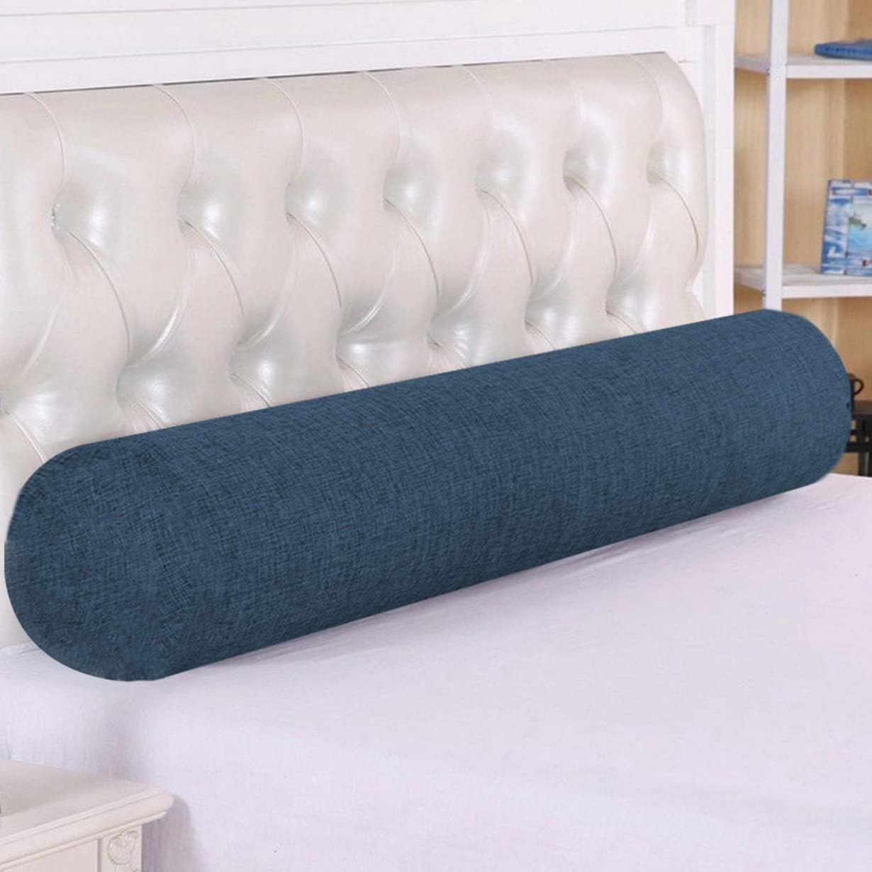 Okrągła cylindryczna poduszka na zagłówek z miękką podkładką pod szyję, odpowiednia do sof(120 * 20cm)