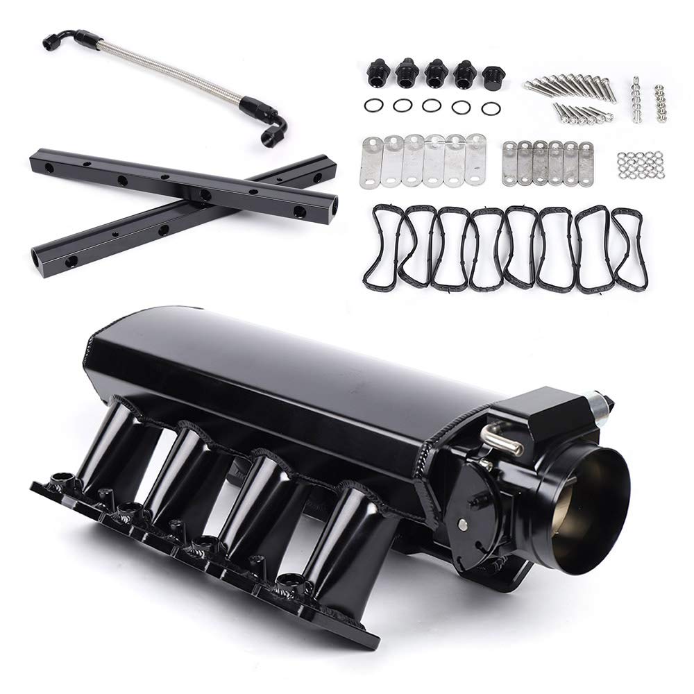 Buy QIZHI Intake Manifold Port Sensor Fuel Rail 92mm Throttle Body For