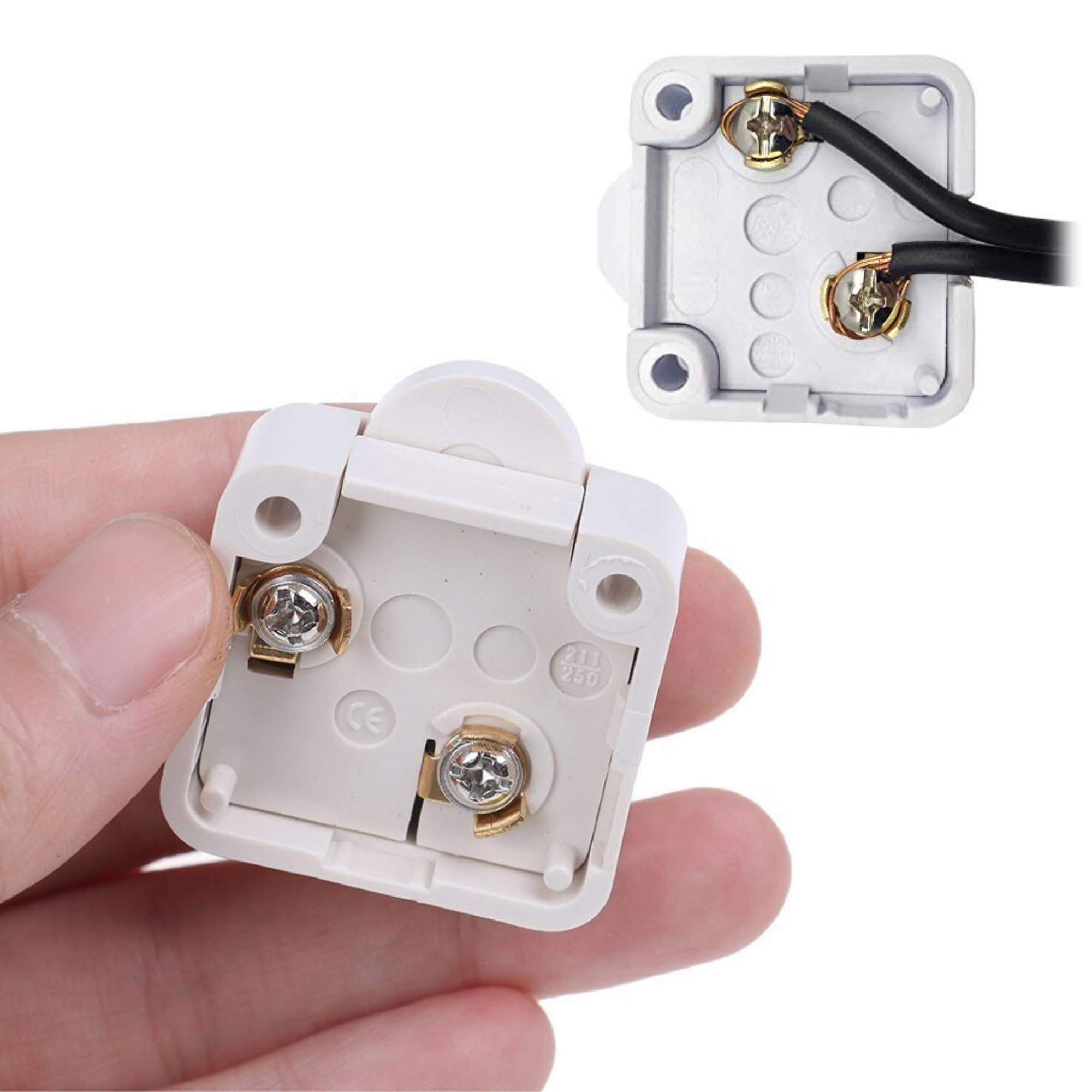 NEXTOY 220V Wardrobe Cabinet Door Push to Off Switch Automatic Light Sensor Button for Almirah Sliding Closet Furniture Refrigerator Electric Control Use (PACK OF 2) - Image 4 thumbnail