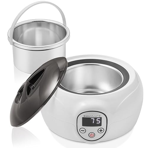 Miniatura 2 de Saloniture Máquina calentadora de cera profesional para depilación con pantalla digital para el hogar, spa o salón - Tapa negra