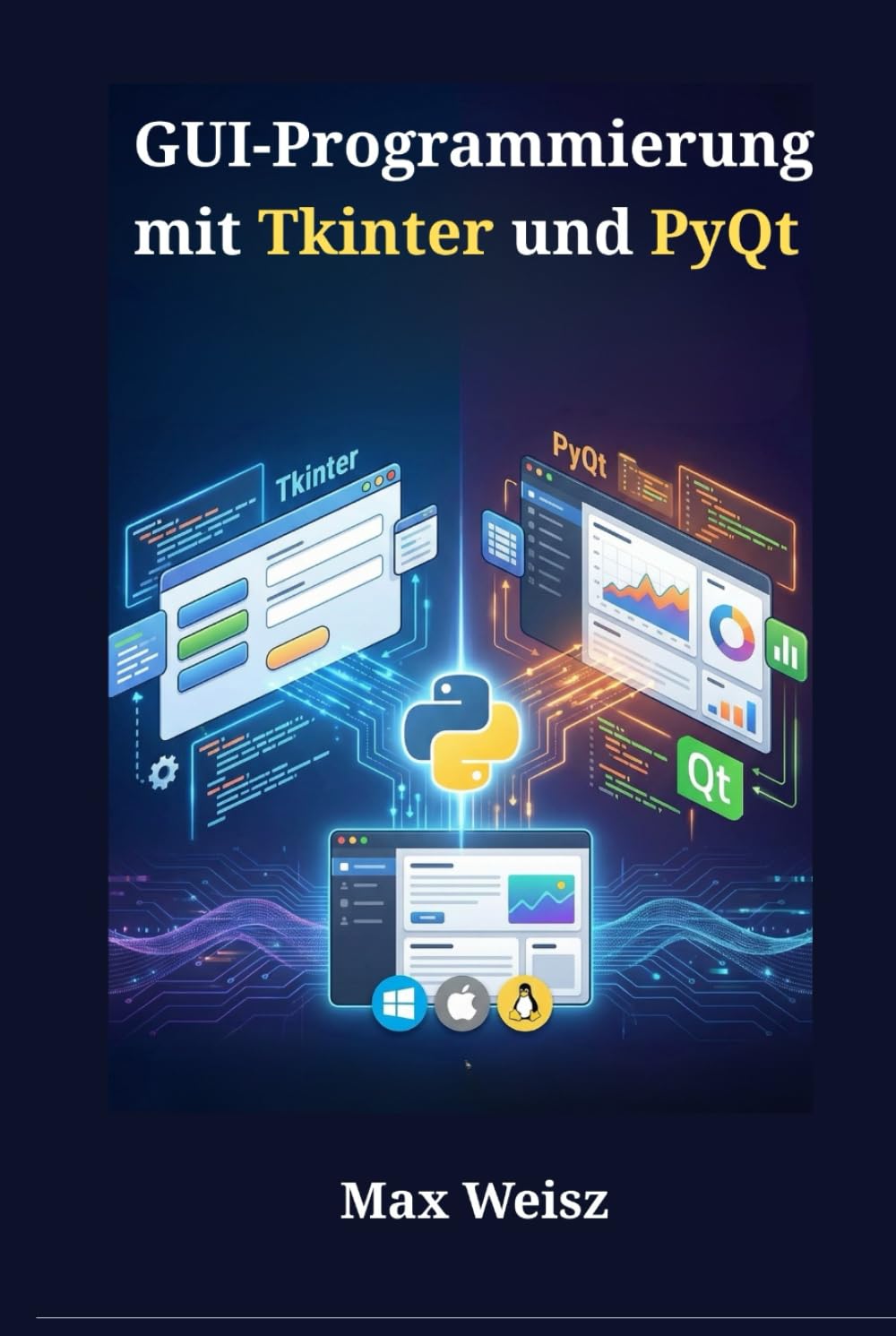GUI-Programmierung mit Tkinter und PyQt: Entwicklung responsiver und professioneller Desktop-Anwendungen für Windows, macOS und Linux mit Python