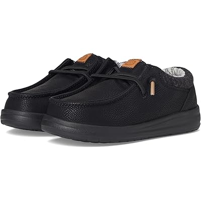 Мужские кроссовки Hey Dude Kids Paul Classic (Toddler) black/black