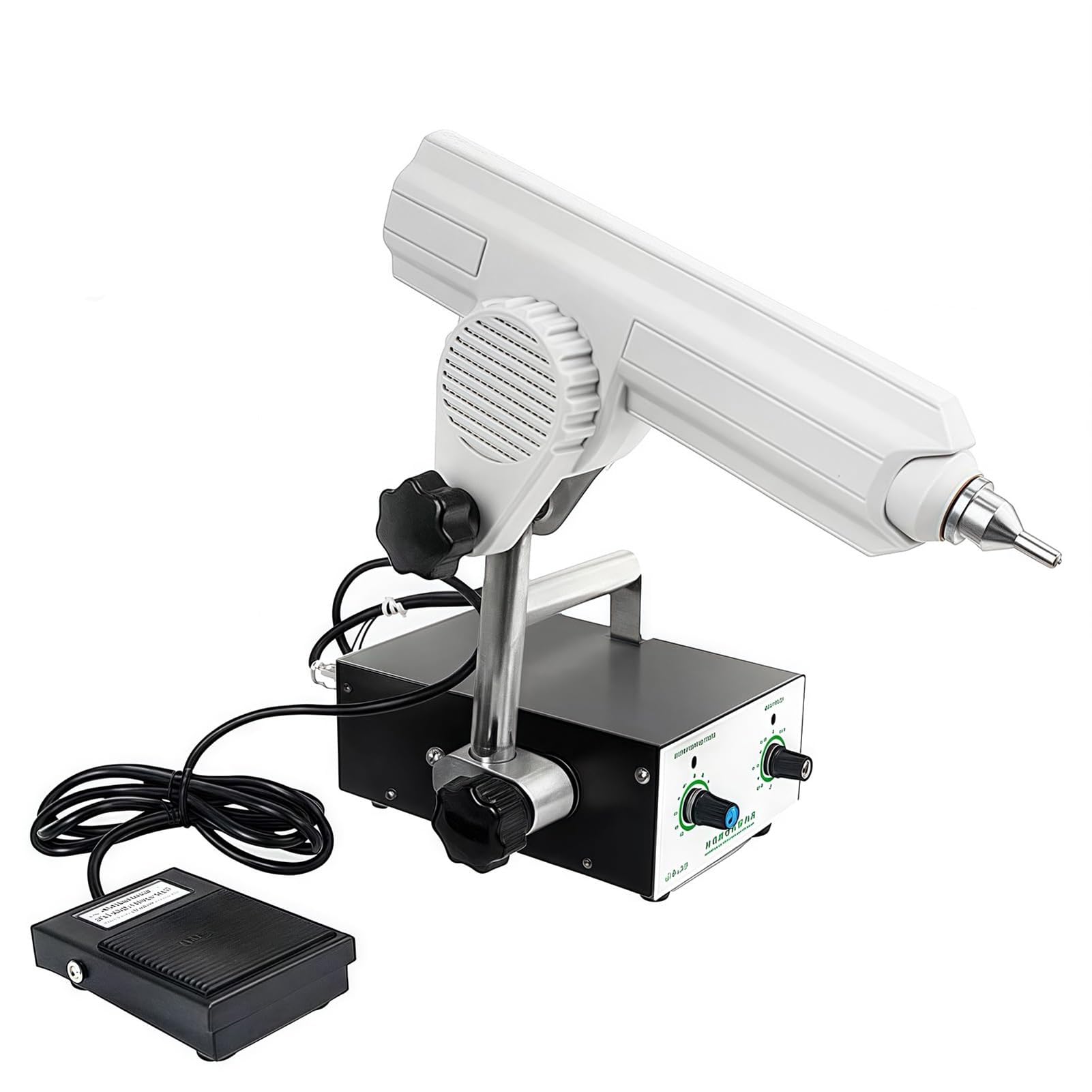 FHRKA Pedal Operated Glue Gun,Automatic Hot Melt Glue Drip Machine with 125 Sticks, Adjustable Speed & Temperature & Angle