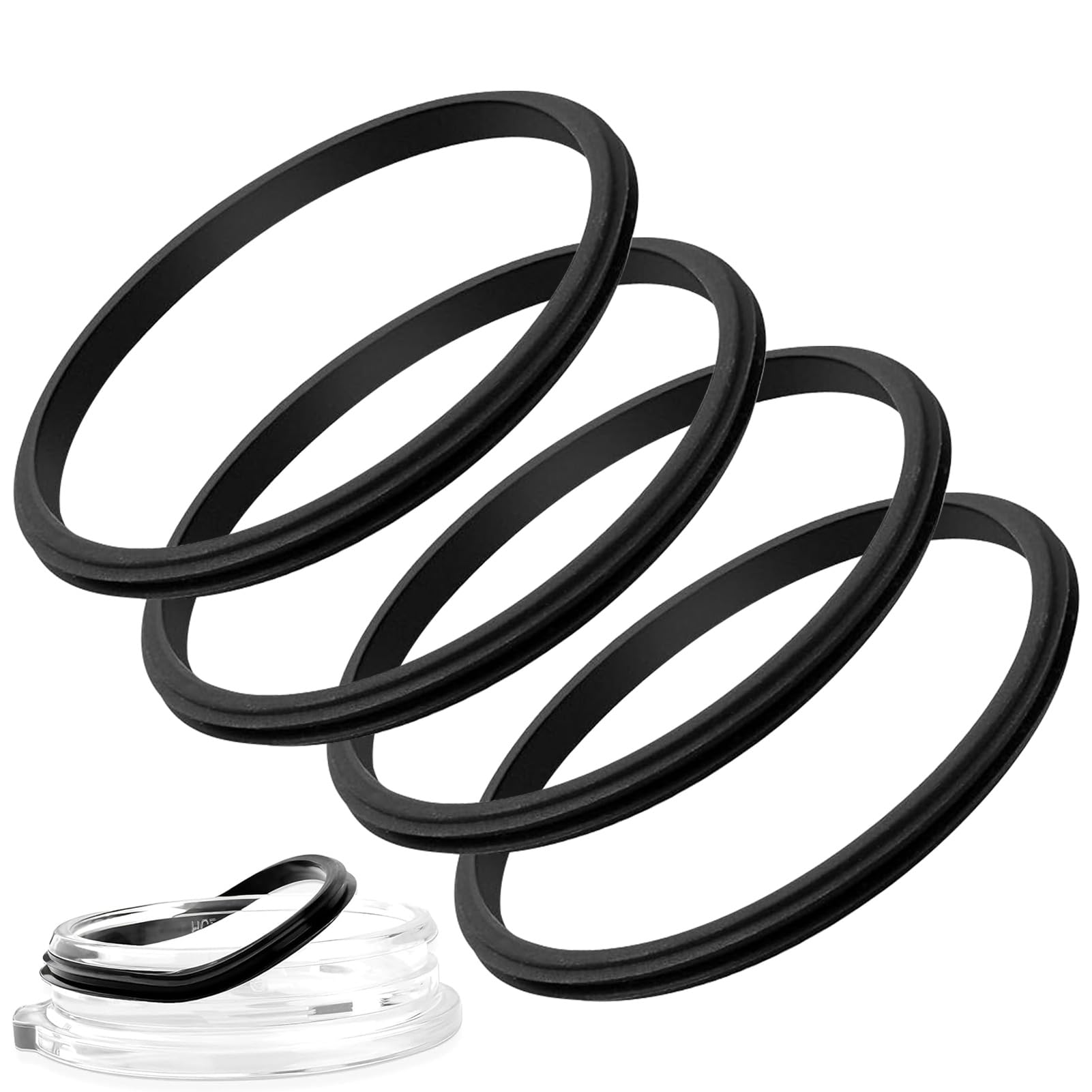 Replacement Cup Lid O Ring Seal, Replacement Seal Compatible with Yeti Rambler 590 ml / 890 ml Drinking Cup, Leak-Proof Silicone O Rings Seals, Pack of 4 for Yeti Stainless Steel Insulated Cups (20 oz