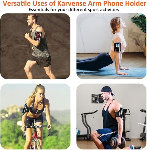 Miniatura 3 de Soporte para teléfono para correr, para iPhone y Samsung Galaxy, soporte para brazalete de teléfono celular para caminar, gimnasio, entrenamiento,