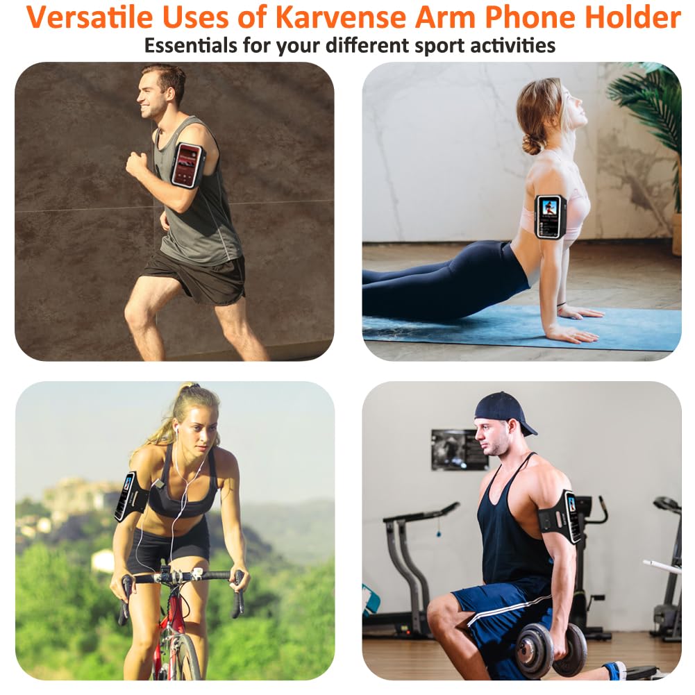 Soporte de teléfono para correr, banda de brazo para correr para iPhone y Samsung Galaxy para tamaño L