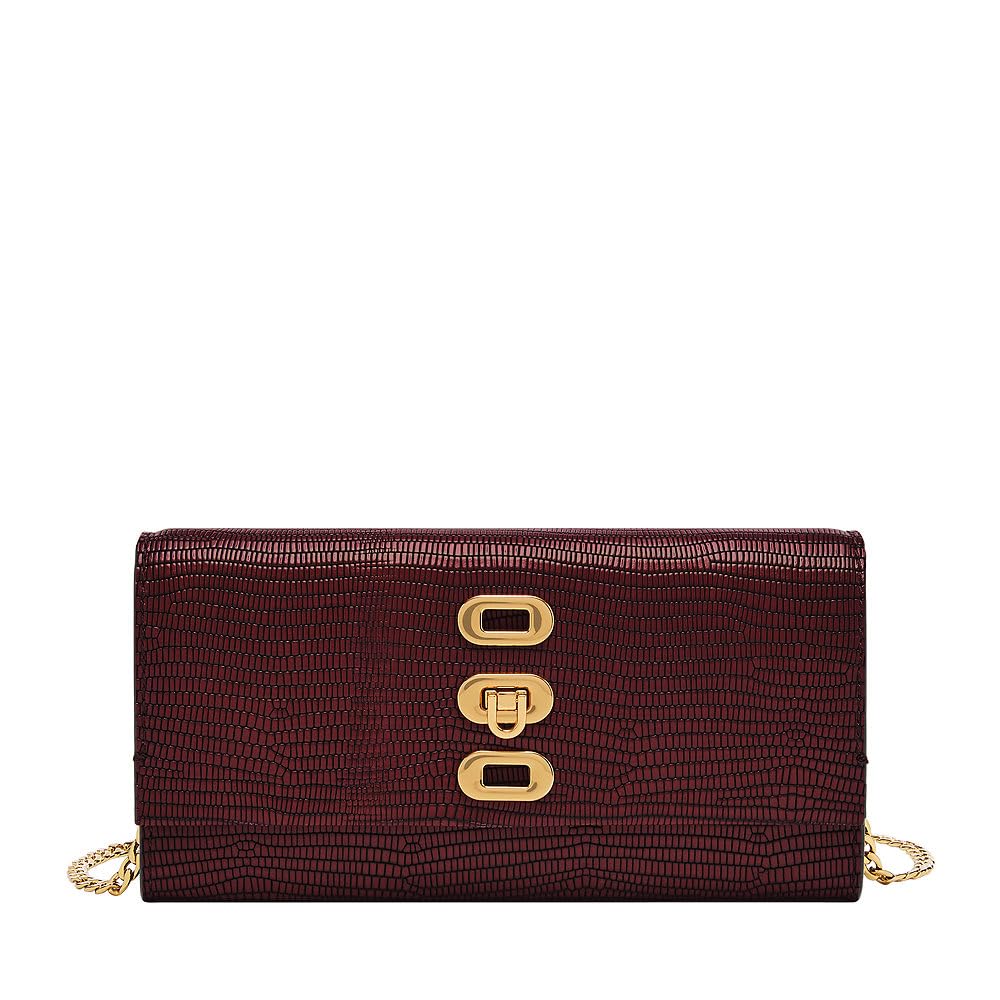 Fossil Women's Penrose Wallet on String, Red, red, Large
