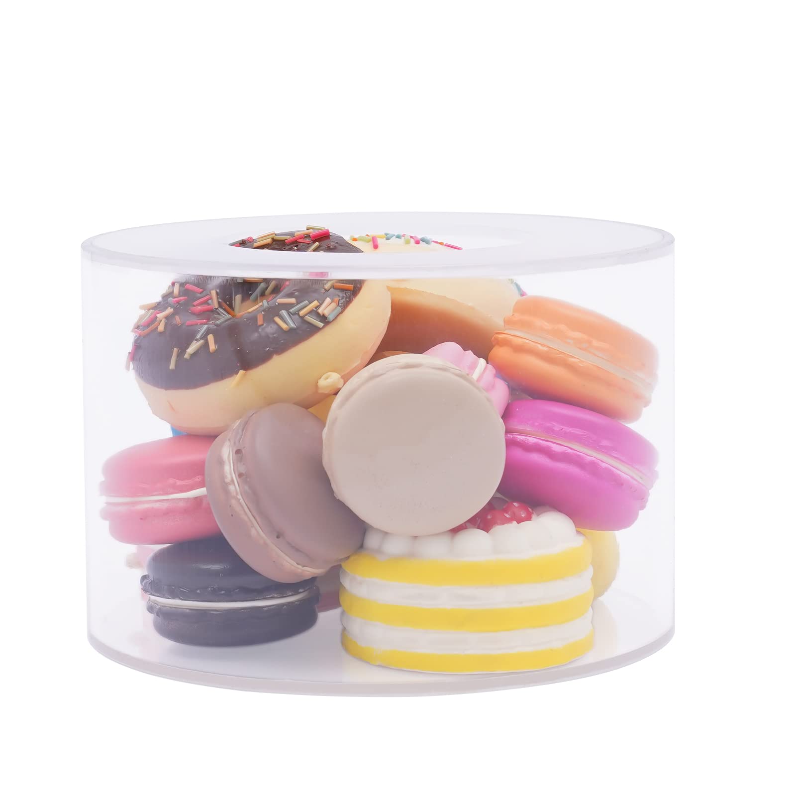 2 soportes para tartas de acrílico transparente rellenables para bodas con