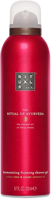RITUALS Foaming Shower Gel from The Ritual of Ayurveda, 200 ml - With Indian Rose & Sweet Almond Oil - Soothing & Nourishing Properties