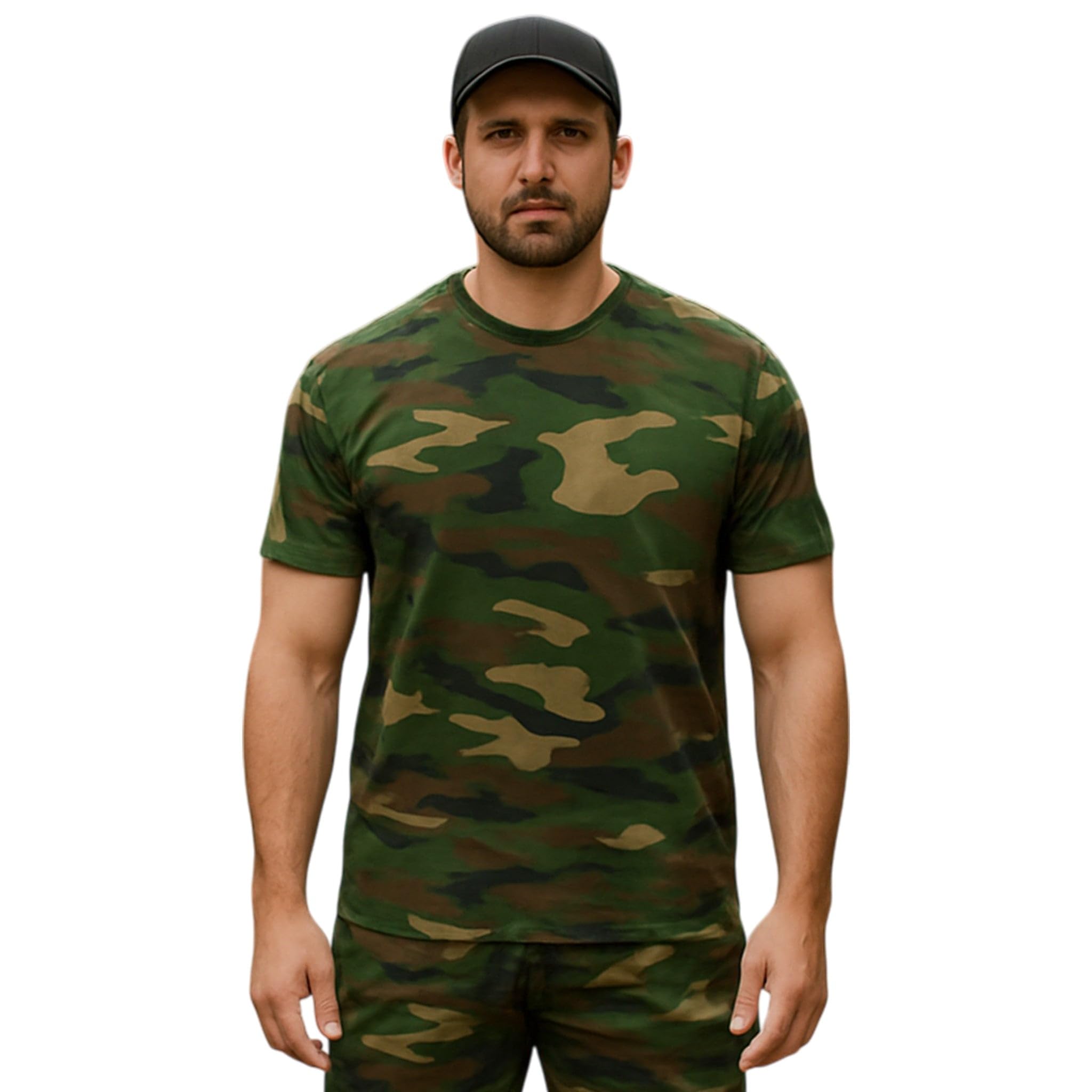 Game Technical Apparel Game Camouflage T Shirt - Woodland - 2XL